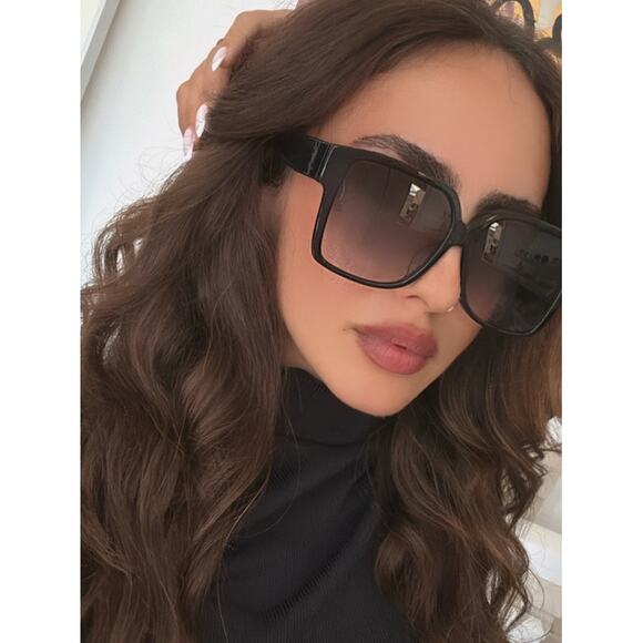 NEW Saint Laurent SL M9/F Black Square Oversized Sunglasses - Picture 1 of 10